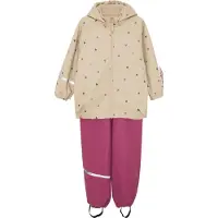 CeLaVi Regnkläder m. Hängslen - PU - Nostalgi Rose m. Hjärtan - - 120 - Regnkläder