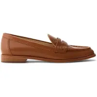 Ralph Lauren för kvinnor. 802P09042002 Wynnie läderloafer (41), Hud, Brun, Karta, Ingen, Casual