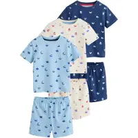Next Pyjamas ecru / marinblå / ljusblå / körsbärsröd