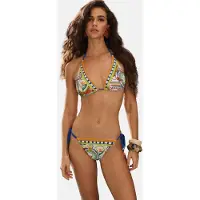 Lipsy Bikini marinblå / mörkbrun / honung / gran