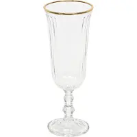 Eh Excellent Houseware Excellent Houseware präglade champagneglas med guldkant, 120 ml