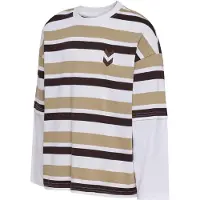 Hummel Tröja - HmlJr Silly - Silver Mink m. Ränder - - 7-8 år (122-128) - Tröja