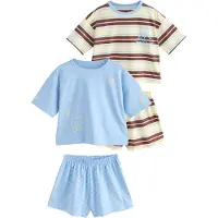Next Pyjamas elfenben / himmelsblå / choklad