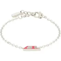 Diesel Armband röd / silver