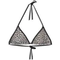 HUGO Triangle bikini top with stacked logos