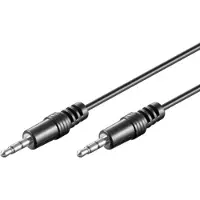 Goobay Wentronic 3,5 mm jack anslutningskabel HQ, svart, 5 m - jack 3,5 mm plugg (3-polig, stereo) &gt jack 3,5 mm plugg (3-polig, stereo) (51660)