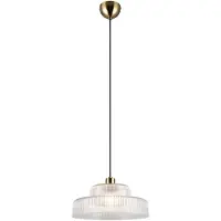 TRIO Leuchten Hänglampa Abella, dimbar, Genomskinlig / transpare, Vardagsrum / matsal, Glas, Pendellampa