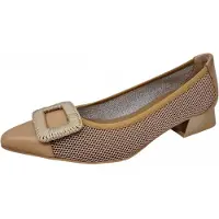 Hispanitas för kvinnor. HV243404 Ballerinor Dalí brun (38), Karta, 1 till 3 cm, Ingen, Casual