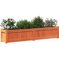 vidaXL Odlingslåda vaxbrun 150x31x31 cm massiv furu