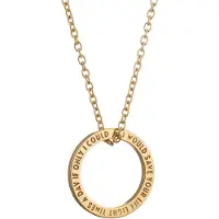 Lumoava x Moomin Snorkfröken Quote gulgallrat silverhalsband MO661820000