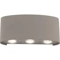 Paul Neuhaus LED utomhus vägglampa Carlo, Creme / bärnsten, Aluminium / grå / zink, Modern, LED-vägglampa utomhus
