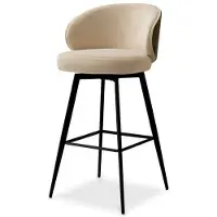 Eichholtz Camerota barstol sabino beige/valnöt