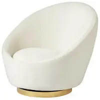 Jonathan Adler Ether snurrfåtölj vit