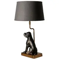 Newport Hund bordslampa svart/guld