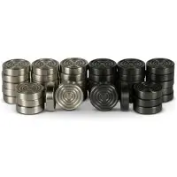 Authentic Models Checkers Set svart / silver