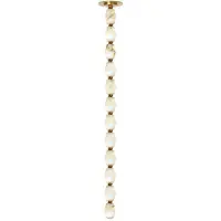 Visual Comfort Collier alabaster 36 takpendel antik mässing 3000k