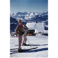 Slim Aarons Skiers In Gstaad