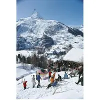 Slim Aarons Zermatt Skiing