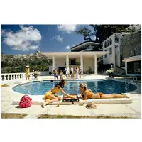 Slim Aarons Poolside Backgammon