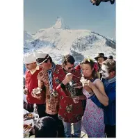 Slim Aarons Zermatt Skiing