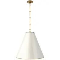 Visual Comfort Goodman taklampa mässing/antikvit L