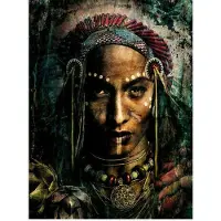Cobra Art Indian Portrait