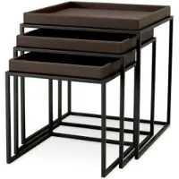 Eichholtz Léonard sidobord mörkbrun 3-set