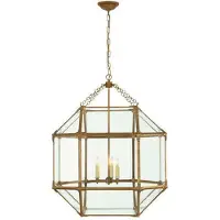 Visual Comfort Morris taklampa Gilded Iron/klarglas L