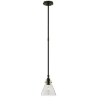 Visual Comfort Parkington 9" takpendel brons/klarglas