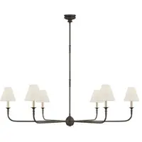 Visual Comfort Piaf grande takkrona aged iron/ebonized oak