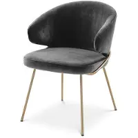 Eichholtz Kinley matstol savona dark grey velvet