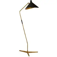 Visual Comfort Mayotte golvlampa antik mässing/svart