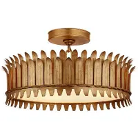 Visual Comfort Leslie 16" plafond Gilded Iron