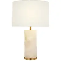 Visual Comfort Lineham 16" portabel bordslampa alabaster