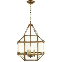 Visual Comfort Morris taklampa Gilded Iron/klarglas S