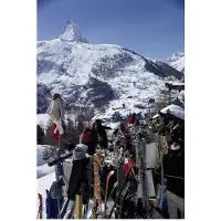 Slim Aarons Zermatt Skiing