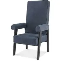 Eichholtz Milo skinnfåtölj blue nubuck hög