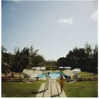 Slim Aarons Dining In The Bahamas
