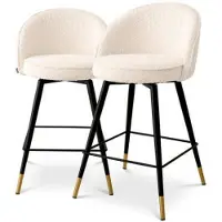 Eichholtz Cooper barstolar bouclé cream 2-set