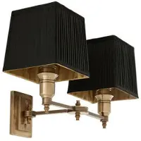 Eichholtz Lexington vägglampa dubbel mässing/svart