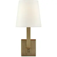 Visual Comfort Square Tube vägglampa antik mässing
