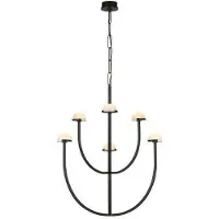 Visual Comfort Pedra takkrona dubbel brons L