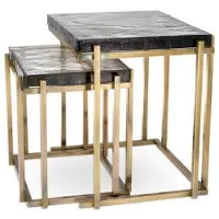Eichholtz Niemeyer sidobord antik mässing 2-set