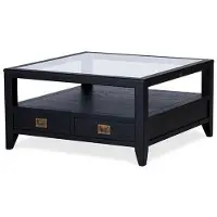 Newport Martino soffbord glasskiva iconic black