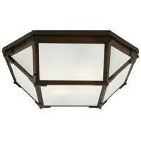 Visual Comfort Morris plafond antik zink/frostat glas S