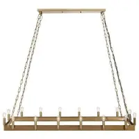 Artwood Crown Rectangular taklampa antik mässing