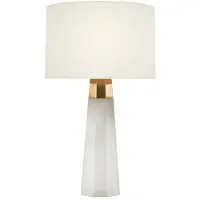 Visual Comfort Olsen 15" portabel bordslampa alabaster