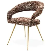 Eichholtz Bravo matstol bouclé sonata red
