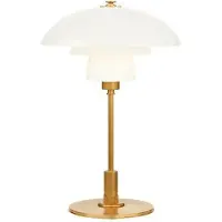 Visual Comfort Whitman skrivbordslampa antik mässing/vit