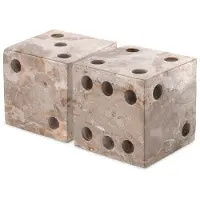 Eichholtz Visa tärning dekoration brown marble 2-set